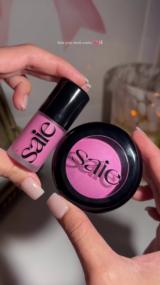 Baby Pink Cheek Combo with Dewy Liquid Blush and Soft Matte Powder Blush for a Natural Rosy Glow
