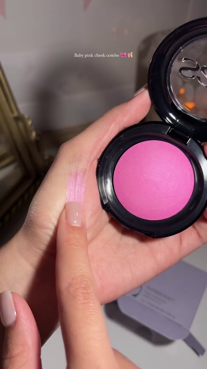 Baby Pink Cheek Combo with Dewy Liquid Blush and Soft Matte Powder Blush for a Natural Rosy Glow