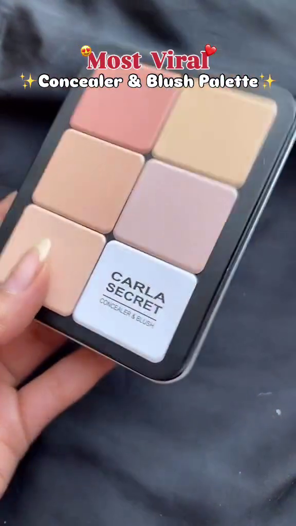 All-in-One Professional Concealer and Cream Blush Palette with Multiple Skin Tone Shades and Vibrant Blush Colors for Seamless Coverage and Radiant Finish