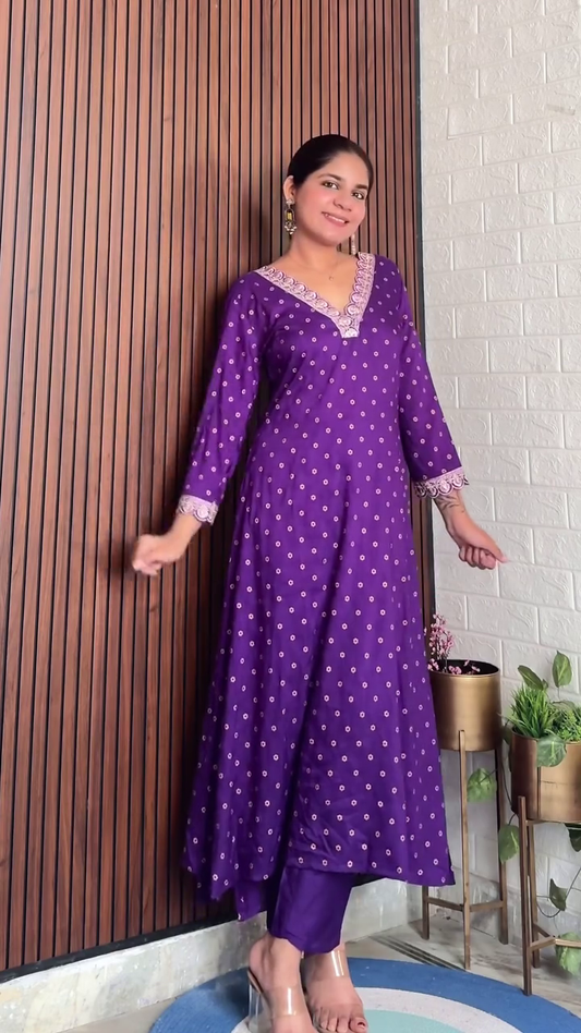 Stylish Ethnic Dresses in Vibrant Colors – Mustard and Purple, with Beautiful Embroidery and Perfect for Casual or Festive Wear