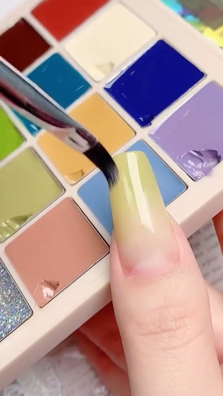 Multi-Color Cream Gel Palette for Nails - 16 Richly Pigmented Shades Including Matte, Shimmer, and Glitter Finishes for Versatile Nail Art and Custom Designs