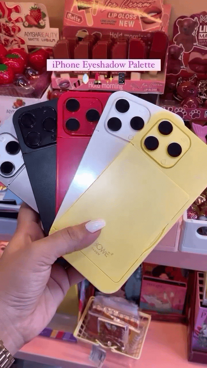 iPhone-Inspired Eyeshadow Palette with 12 Gorgeous Shades in a Cute Yellow Case