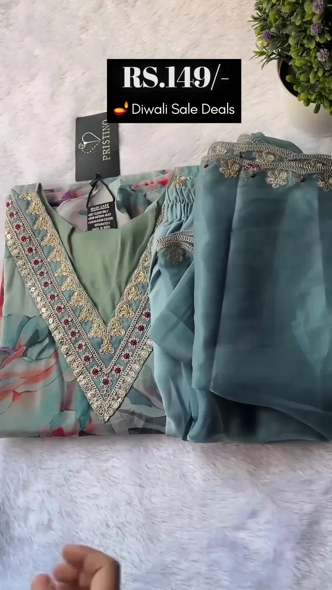 Bandhani Pattern Kurta Set