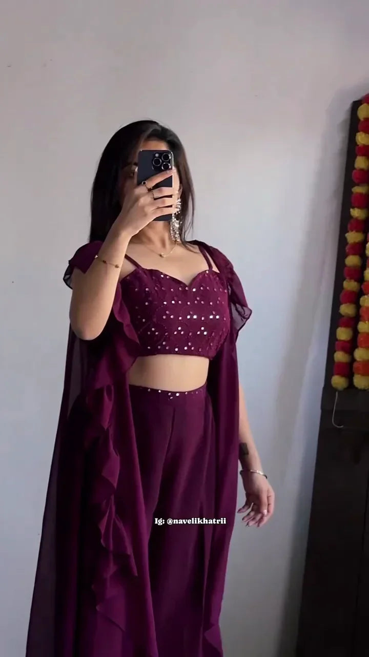 Sequin Embellished Party Saree