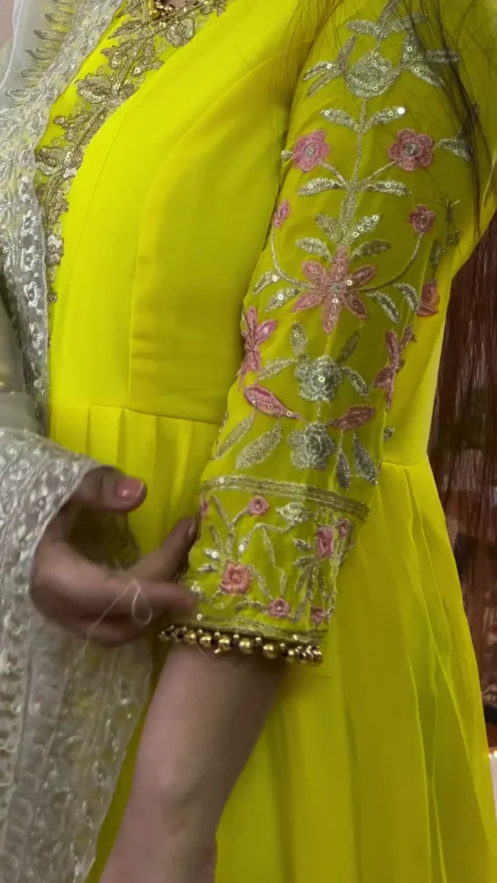 Red Anarkali Style Kurti with Golden Zari Work and Net Dupatta for Party and Wedding Season