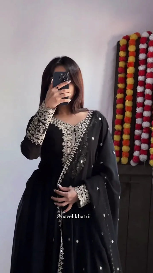 Floral Printed Anarkali Kurta