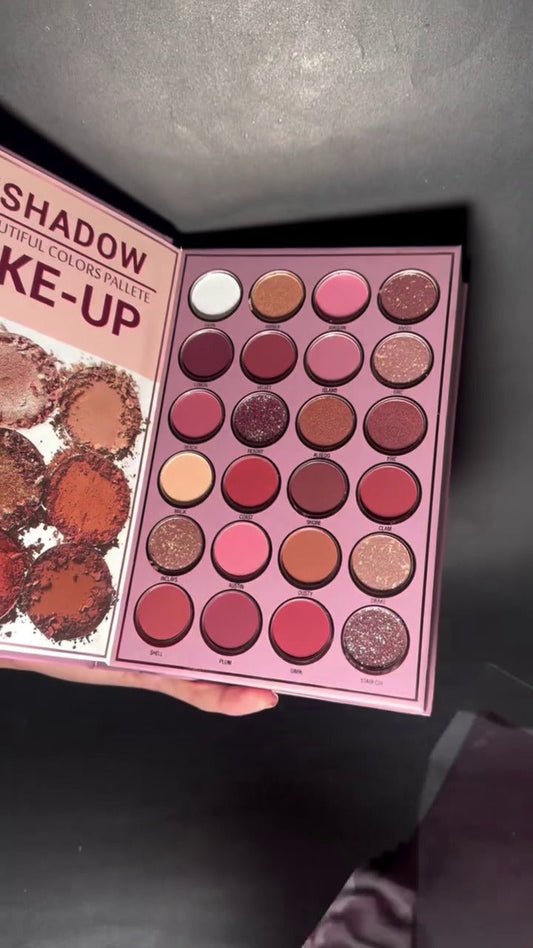 Ultimate All-in-One Makeup Palette: 24 Lip Shades, 28 Eyeshadows, 4 Contour/Bronzer Powders, and 3 Brow Powders for Complete Glam Looks