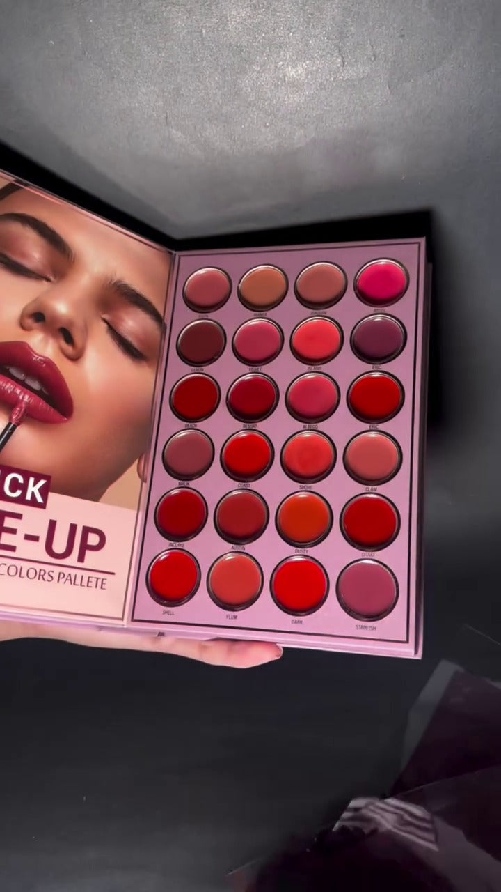 Ultimate All-in-One Makeup Palette: 24 Lip Shades, 28 Eyeshadows, 4 Contour/Bronzer Powders, and 3 Brow Powders for Complete Glam Looks