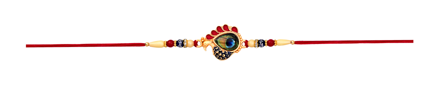Peacock feathers rakhi