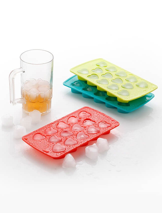 Heart Shape Ice Cube & Candy Tray – 14 Cavities (Multicolor)