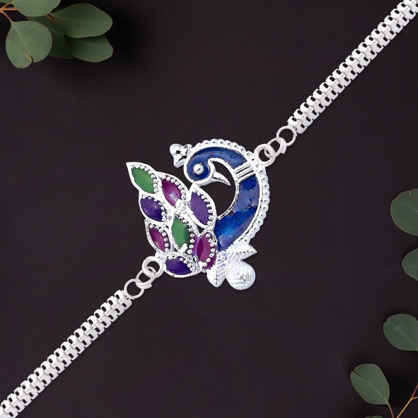 Traditional Peacock Design Rakhi
