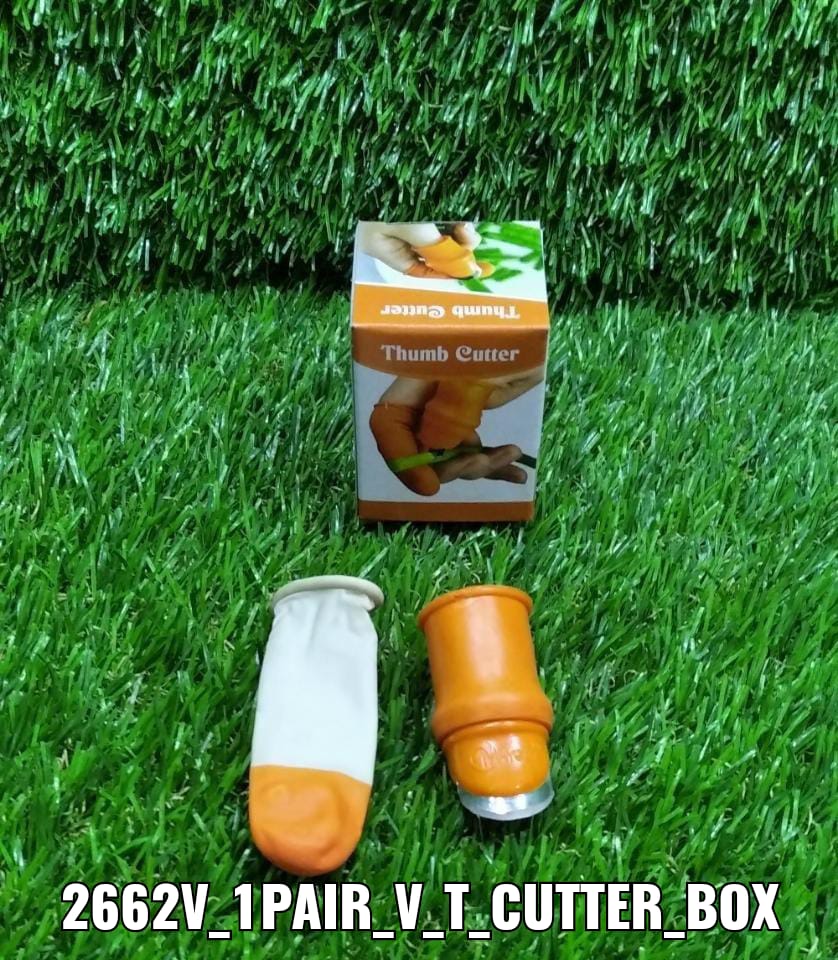 1 Pair V Thumb Cutter with Box – Handy Peeler for Fruits & Vegetables, Kitchen Tool for Home & Office Use