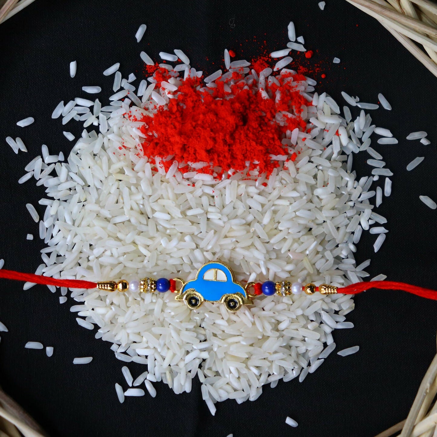 Blue Car Rakhi for Kids