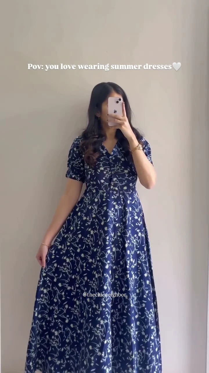 Elegant Blue One-Piece Dress for Women – Stylish, Comfortable, and Perfect for Every Occasion