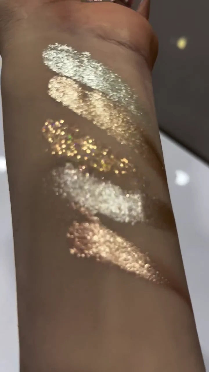 Stunning 9-Pan Glitter Eyeshadow Palette – Multi-Color Trio Shades in Each Pan with Bold Metallic & Shimmer Finishes for Glamorous Eye Makeup Looks