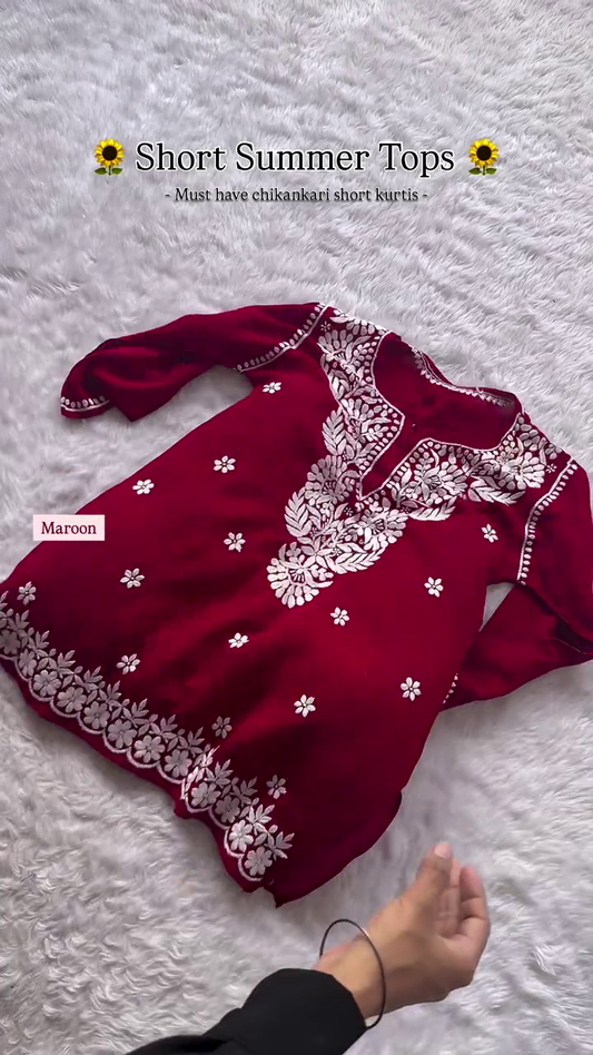 Short Summer Tops – Must Have Chikankari Kurtis