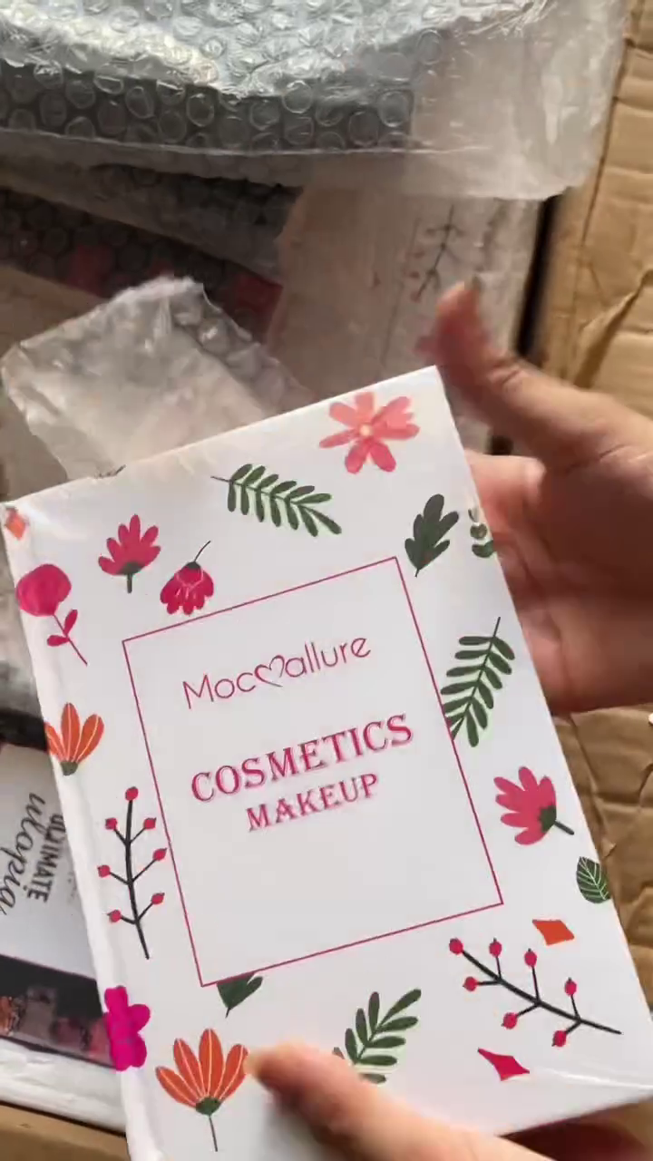 All-in-One Ultimate Makeup Kit Featuring Multi-Color Eyeshadow Palettes, Radiant Blush Shades, and Pigmented Glitter Pressed Powders in Elegant Floral Packaging – Ideal for Professional and Personal Use