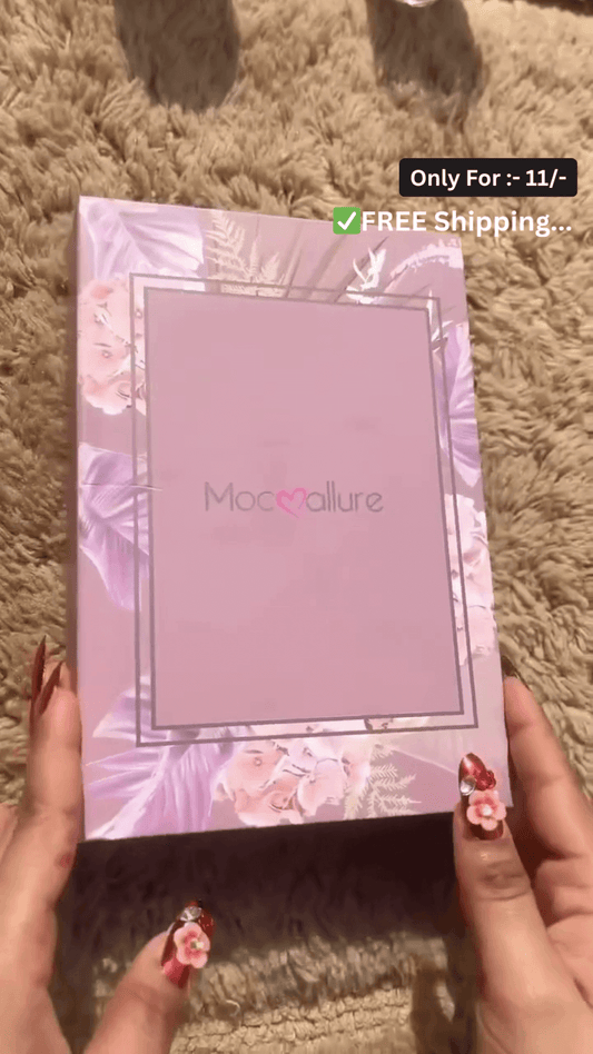 All-in-One Mocallure Professional Makeup Kit with Eyeshadow, Highlighter, Blush, Lip Colors, and Contour Shades in Stylish Floral Packaging – Ideal for Complete Face Makeup and Gifting