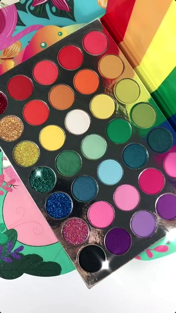 Ultimate Multi-Finish Eyeshadow Palette Set – Highly Pigmented Matte, Shimmer, and Glitter Shades in Bold Brights, Neutrals, and Jewel Tones for Vibrant Creative Looks