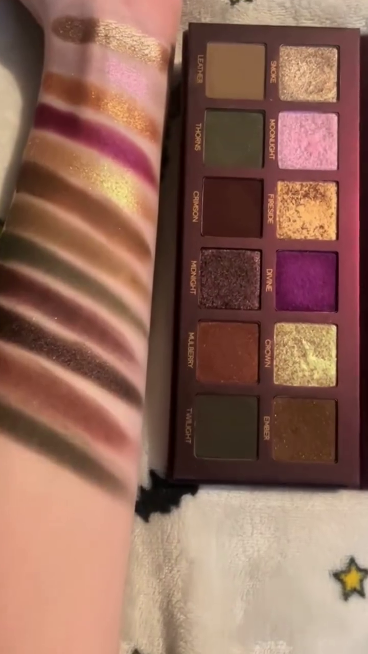 Richly Pigmented 12-Color Eyeshadow Palette Featuring Matte, Metallic, and Shimmer Finishes – Includes Shades Like Leather, Moonlight, Ember, and Divine for Bold, Smokey, and Glamorous Eye Makeup Looks