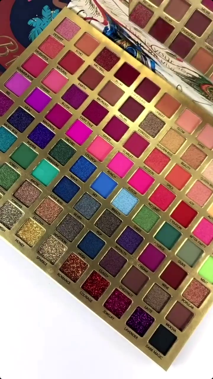 Ultimate Multi-Finish Eyeshadow Palette Set – Highly Pigmented Matte, Shimmer, and Glitter Shades in Bold Brights, Neutrals, and Jewel Tones for Vibrant Creative Looks