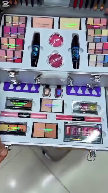 All-in-One Professional Makeup Kit with Eyeshadow Palettes, Lipsticks, Blushes, Face Powders, Eyeliners, Lip Pencils, Brushes, and Compact Carrying Case – Complete Cosmetic Set for Beginners and Makeup Enthusiasts