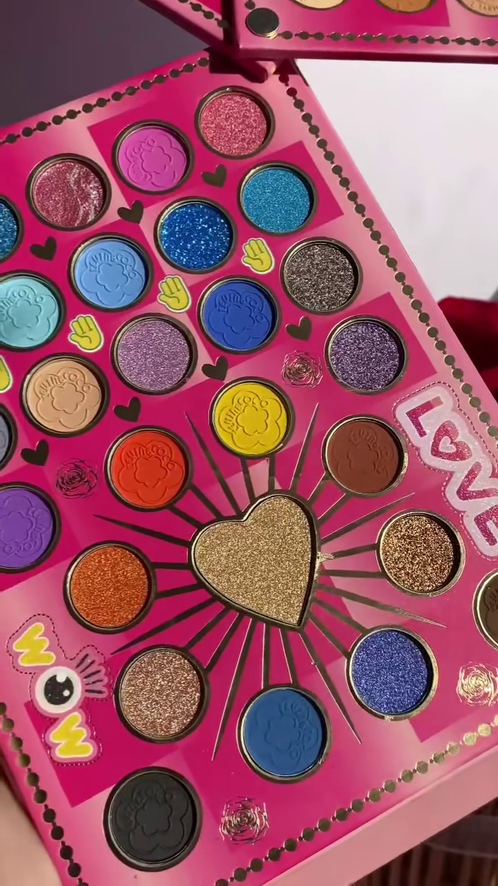 Limited Edition Colorful and Neutral Eyeshadow Mega Palette Set – 60+ Highly Pigmented Matte, Shimmer, and Glitter Shades in Bold Brights, Warm Neutrals, and Metallic Finishes – All-in-One Makeup Collection with Playful Packaging and Artistic Design