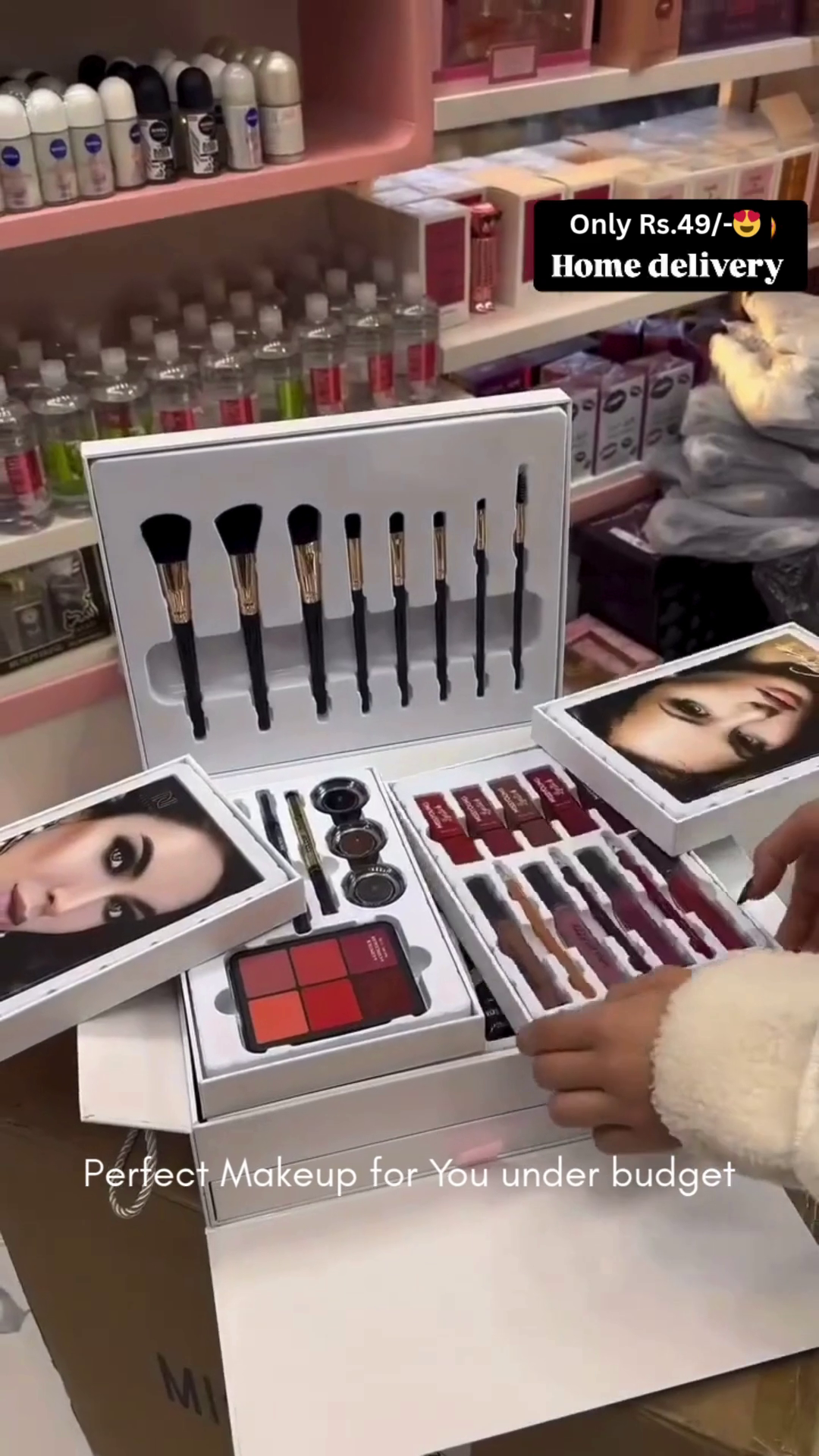 Ultimate All-in-One Premium Makeup Kit with Brushes, Lipsticks, Skincare, and Beauty Essentials – Perfect for Home Use or Gifting