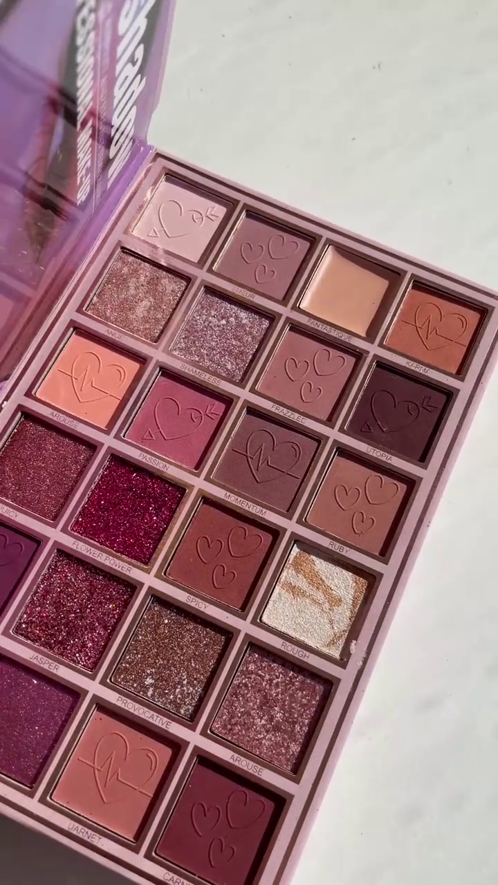 All-in-One Makeup Book – Premium Multi-Layer Cosmetic Palette with 48 Eyeshadows, 6 Highlighters, 18 Lip Shades & Face Bases in Romantic Pink Packaging – Perfect for Gifting & Everyday Glam