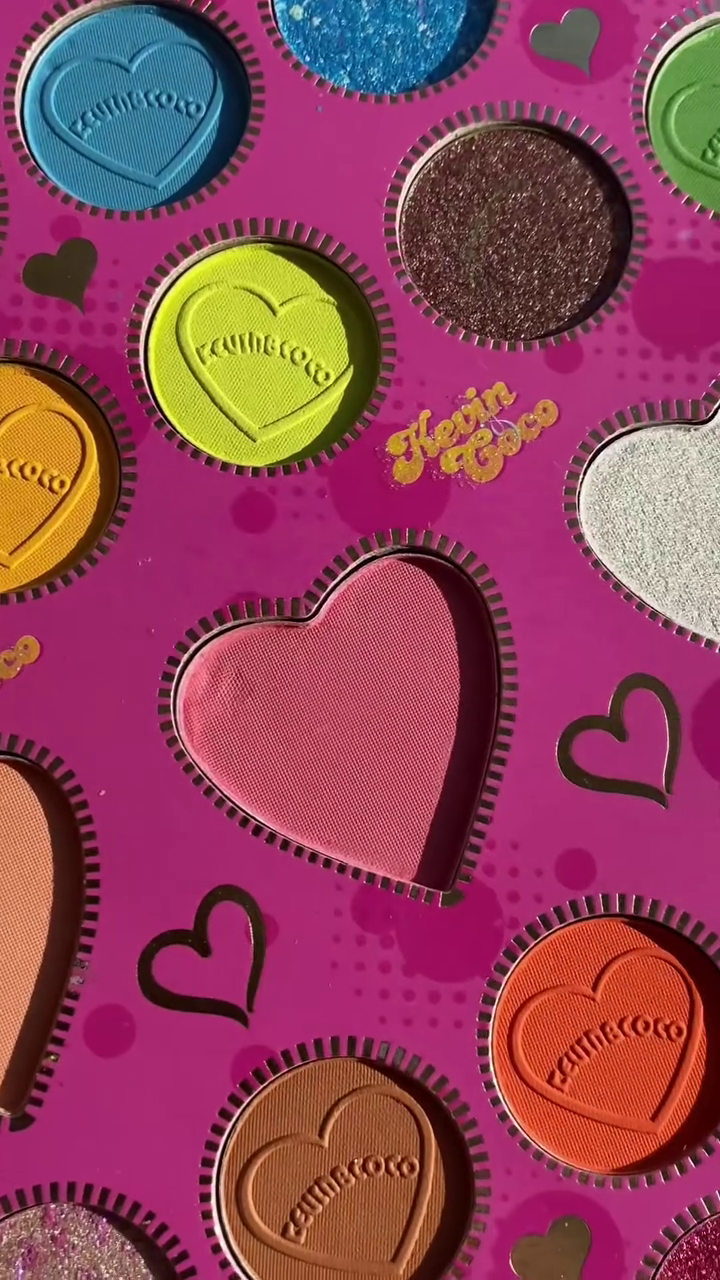 Vibrant and Glitter Matte Eyeshadow Palette – 48-Color Bold and Neutral Mix with Heart-Shaped and Round Pans, High-Pigment Blendable Formula for Creative Eye Looks