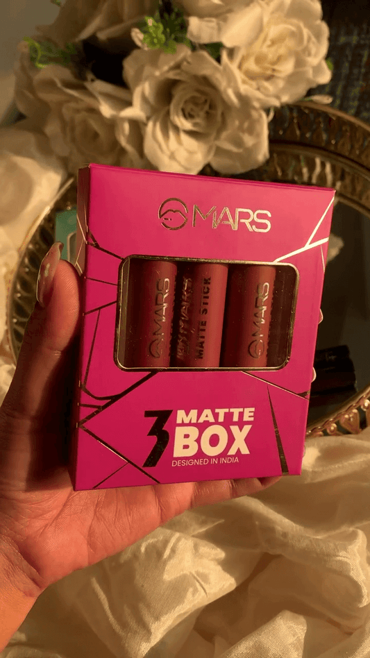 Matte Lipstick Box – Long-Lasting, High-Pigment Matte Finish Lipsticks in Bold Everyday Shades – Designed in India