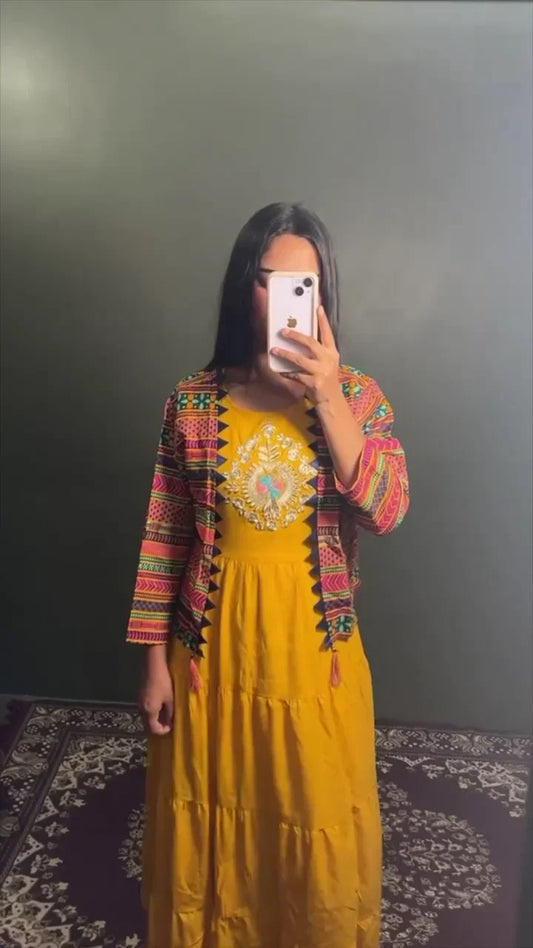 Trendy Yellow Western Fusion Outfit for Women – Stylish, Elegant & Perfect for Parties and Festive Events