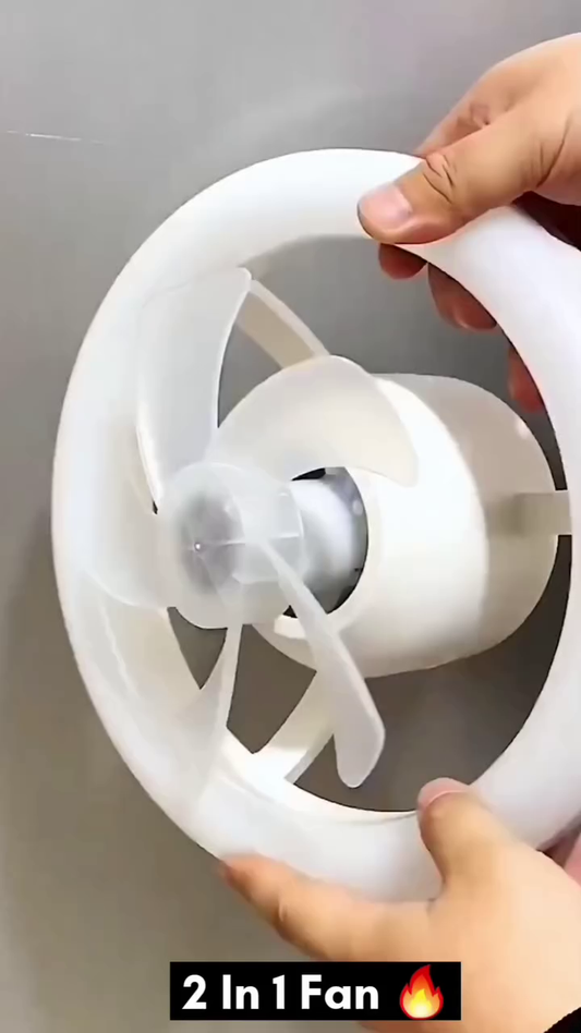 Modern 2-in-1 Ceiling Fan with LED Light and Remote Control – Sleek Bladeless Design for Cooling and Illumination, Ideal for Bedrooms, Living Rooms, and Offices