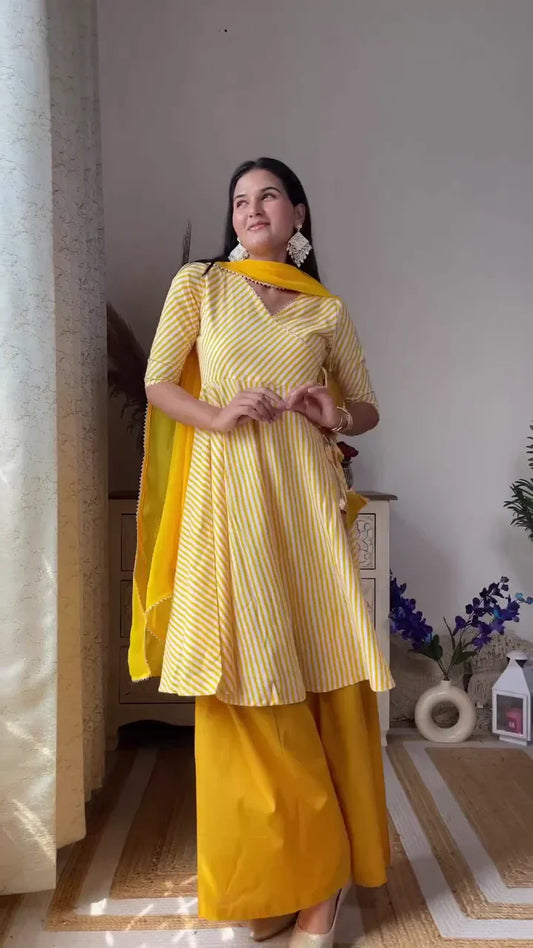 Yellow Sharara: A Bright Fusion of Festive Style, Flowy Comfort, and Traditional Ethnic Elegance