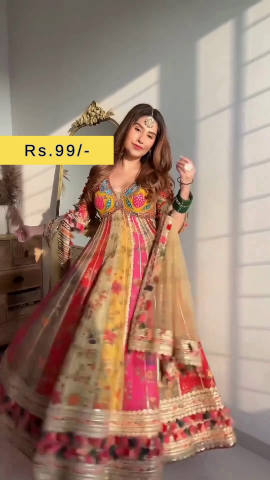 SHABBO CHANDERI SHARARA SET