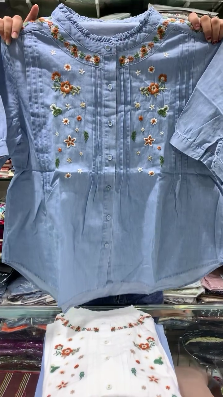 Stylish Jeans Shirt for Women & Girls | Casual Denim Shirt | Soft Comfortable Fabric | Perfect for Daily Wear, College & Outings